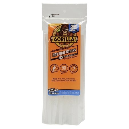 GORILLA GLUE 8 in. Mini Hot Glue Sticks GO570029